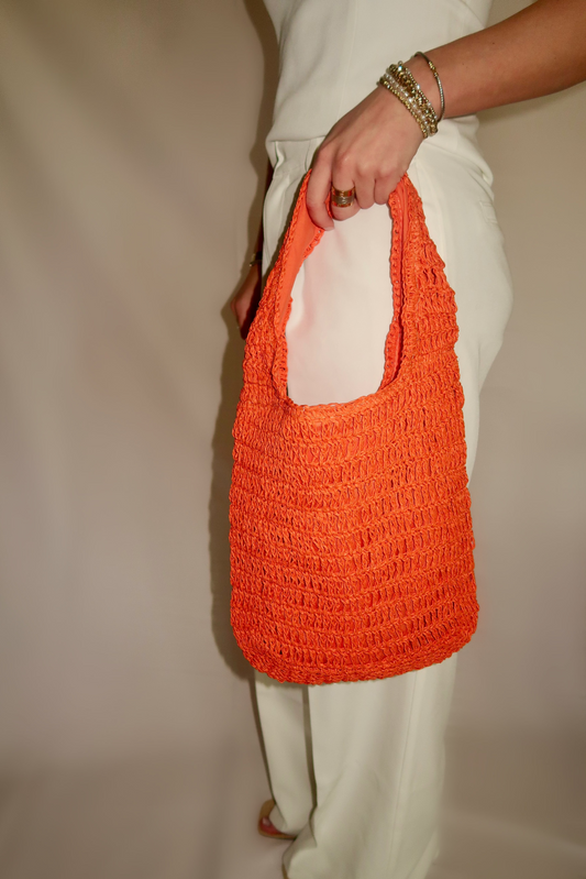The Coral Woven Bag