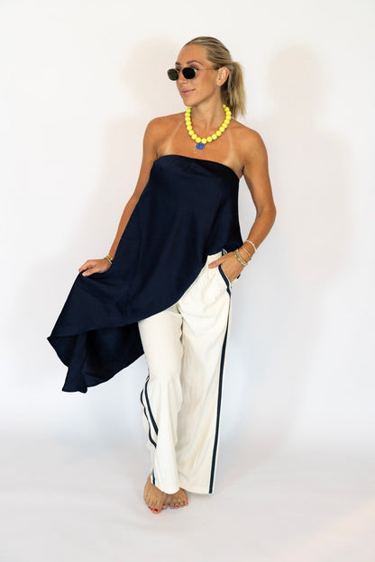 Portside Strapless Asymmetrical Top