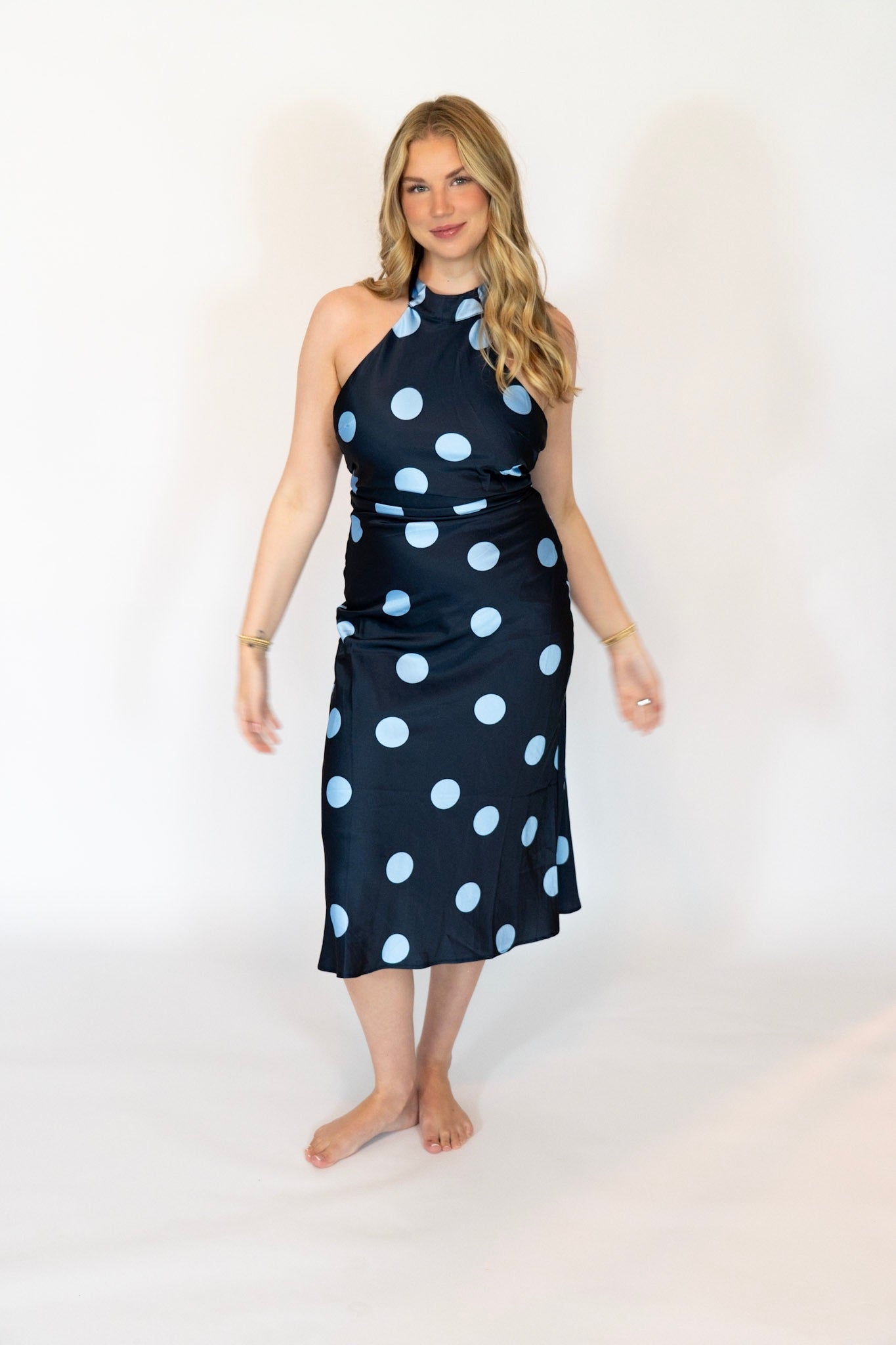 Mood Tide Polka Dot Maxi Dress
