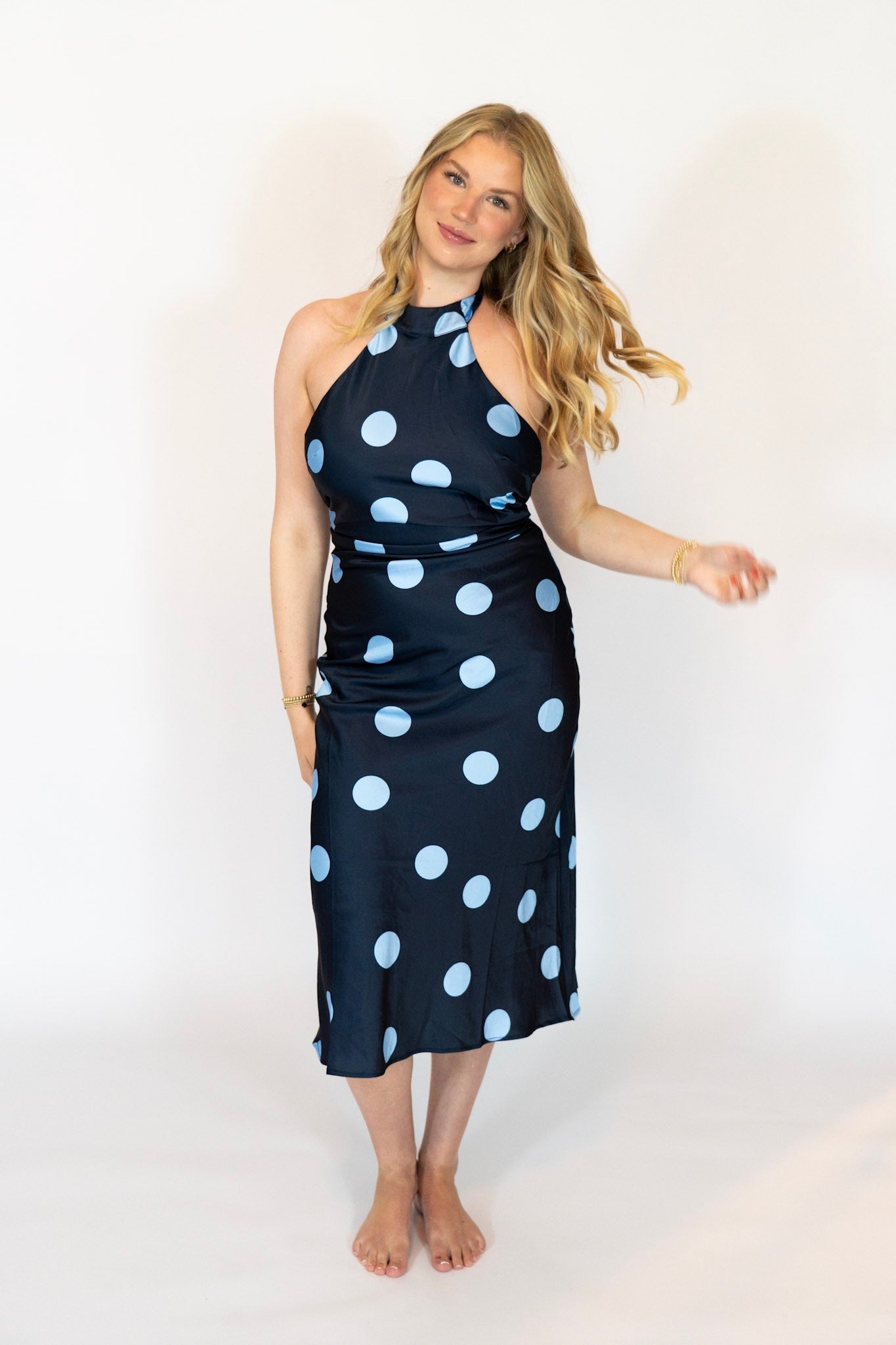 Mood Tide Polka Dot Maxi Dress
