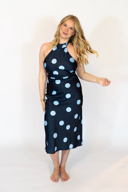 Mood Tide Polka Dot Maxi Dress