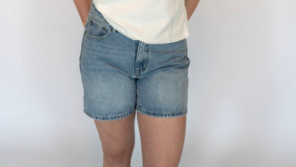 Coastal Denim Cotton Straight Leg Bermuda Shorts