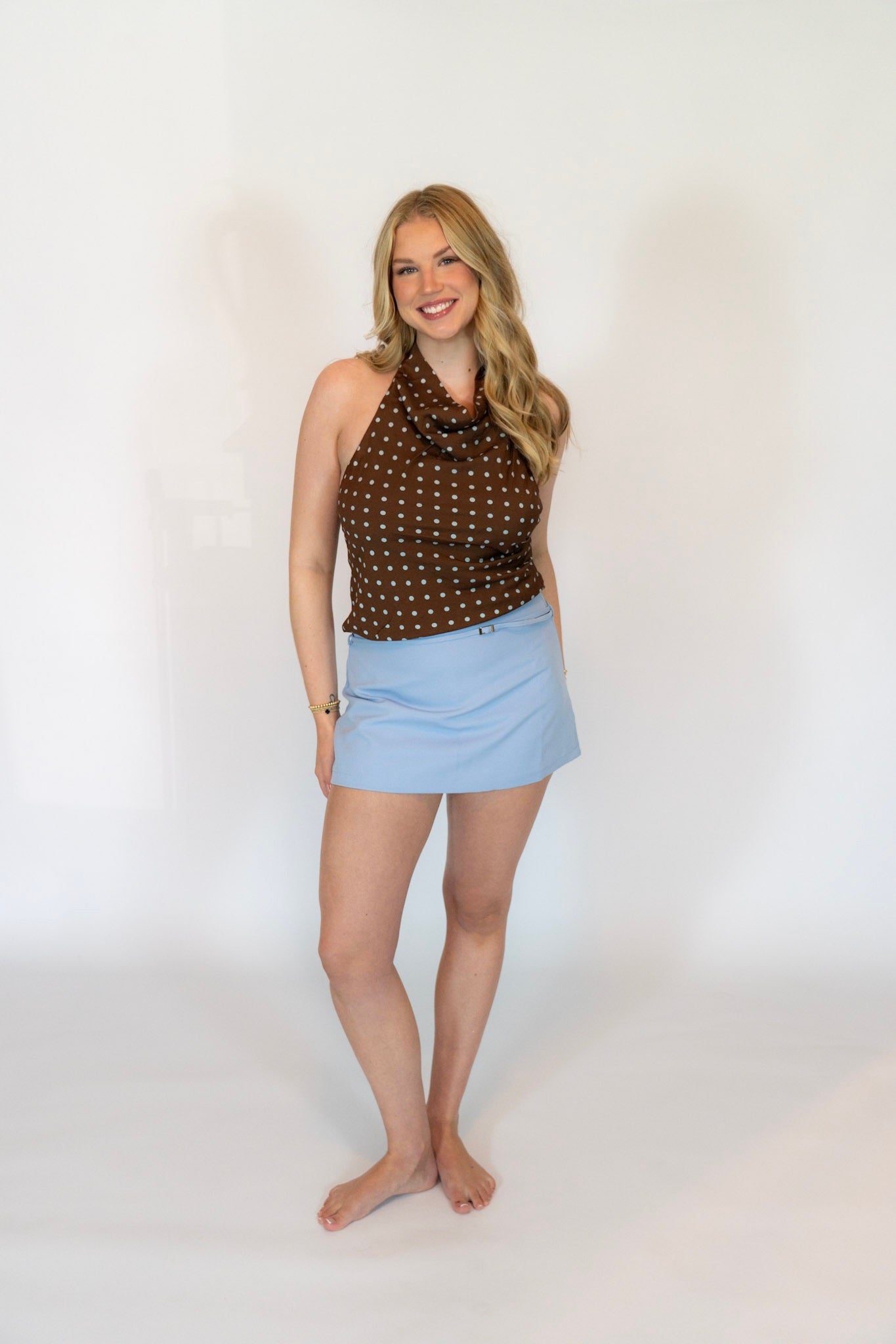 Seaglass Metal Belt Mini Skort